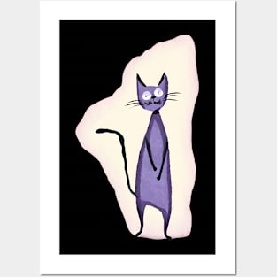 scary cat Posters and Art